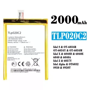 Mobiltelefon akkumulátort TLp020C2 alkalmas Alcatel Idol S/Idol X/IDOL 2 /IDOL ALPHA