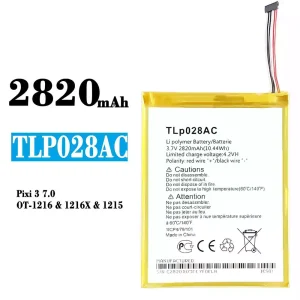 Mobiltelefon akkumulátort TLp028AC alkalmas Alcatel Pixi 3 7.0
