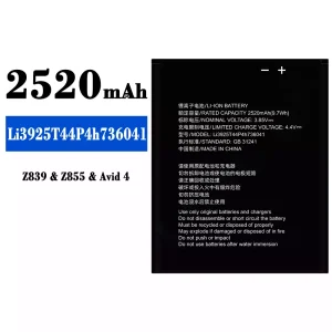 Mobiltelefon akkumulátort Li3925T44P4h736041 alkalmas ZTE Z839/Z855/Avid 4