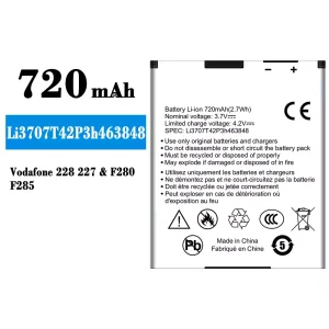 Mobiltelefon akkumulátort Li3707T42P3h463848 alkalmas ZTE Vodafone 228 227/F280/F285
