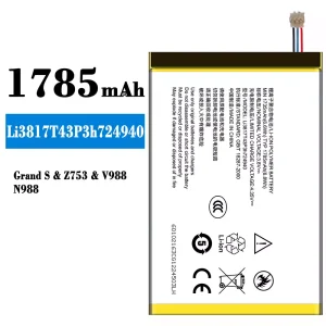 Mobiltelefon akkumulátort Li3817T43P3h724940 alkalmas ZTE Grand S/Z753/V988/N988