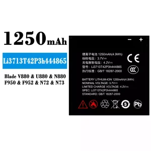 Mobiltelefon akkumulátort Li3713T42P3h444865 alkalmas ZTE Blade V880/U880/N880/F950/F952/N72/N73