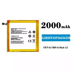 Mobiltelefon akkumulátort Li3820T43P3h636338 alkalmas ZTE BLADE L2