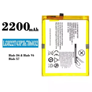 Mobiltelefon akkumulátort Li3822T43P3h786032 alkalmas ZTE Blade D6/Blade V6/Blade X7