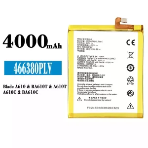 Mobiltelefon akkumulátort 466380PLV alkalmas ZTE Blade A610/BA610T/A610T/A610C/BA610C