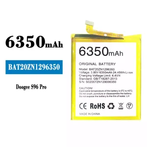 Mobiltelefon akkumulátort BAT20ZN1296350 alkalmas Doogee S96 Pro