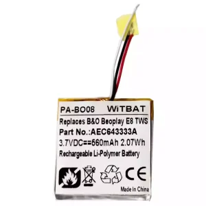 Fejhallgató akkumulátor az B&O B'eoplay E8, Be'oplay E8 TWS Case,AEC643333A