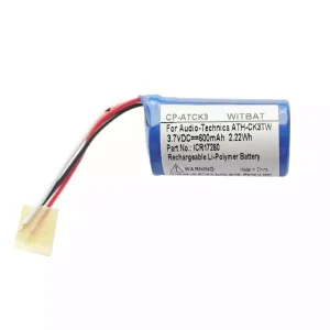 Fejhallgató akkumulátor az Audio-Technica ATH-CK3TW fejhallgató töltőtok,ICR17280