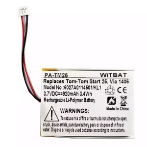 Új akkumulátort az TomTom 6027A0114501,Start 20,Start 25