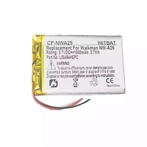 Új akkumulátort az SONY NW-A25,NW-A26,NW-A27,LIS1494HEPC